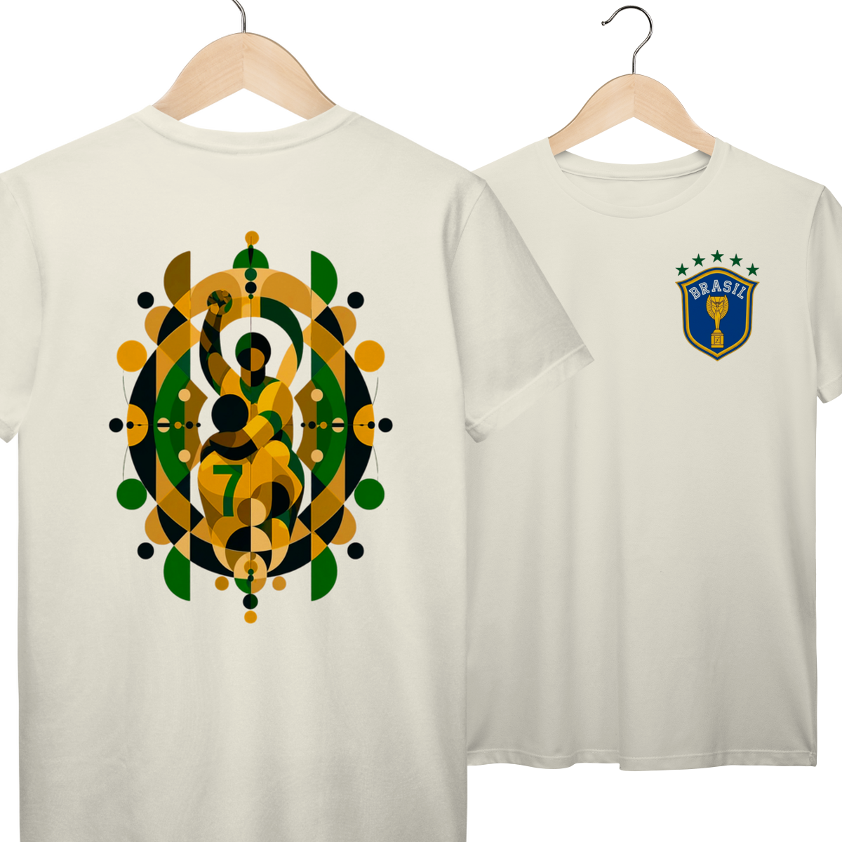 Nome do produto: Camiseta do Brasil Pelé Vintage 1970 Algodão Prime