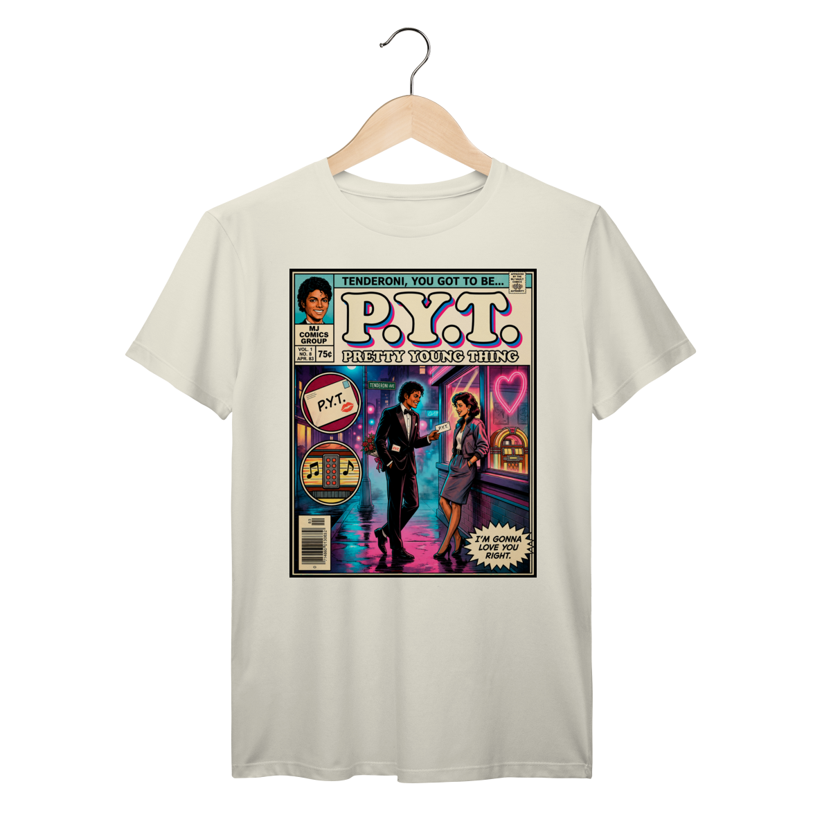 Nome do produto: Camiseta Michael Jackson PYT Vintage Comic Algodão Prime