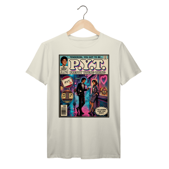 Camiseta Michael Jackson PYT Vintage Comic Algodão Prime