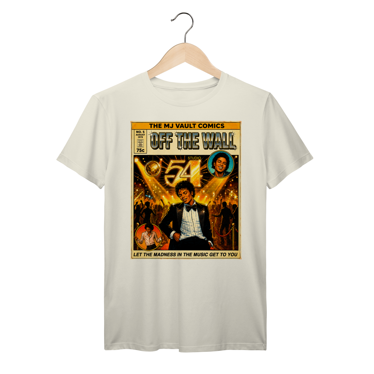 Nome do produto: Camiseta Michael Jackson Off The All Vintage Comic Algodão Prime