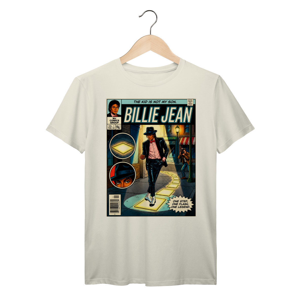 Nome do produto: Camiseta Michael Jackson Billie Jean Vintage Comic Algodão Prime