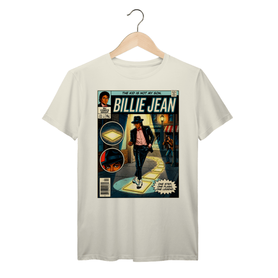 Camiseta Michael Jackson Billie Jean Vintage Comic Algodão Prime