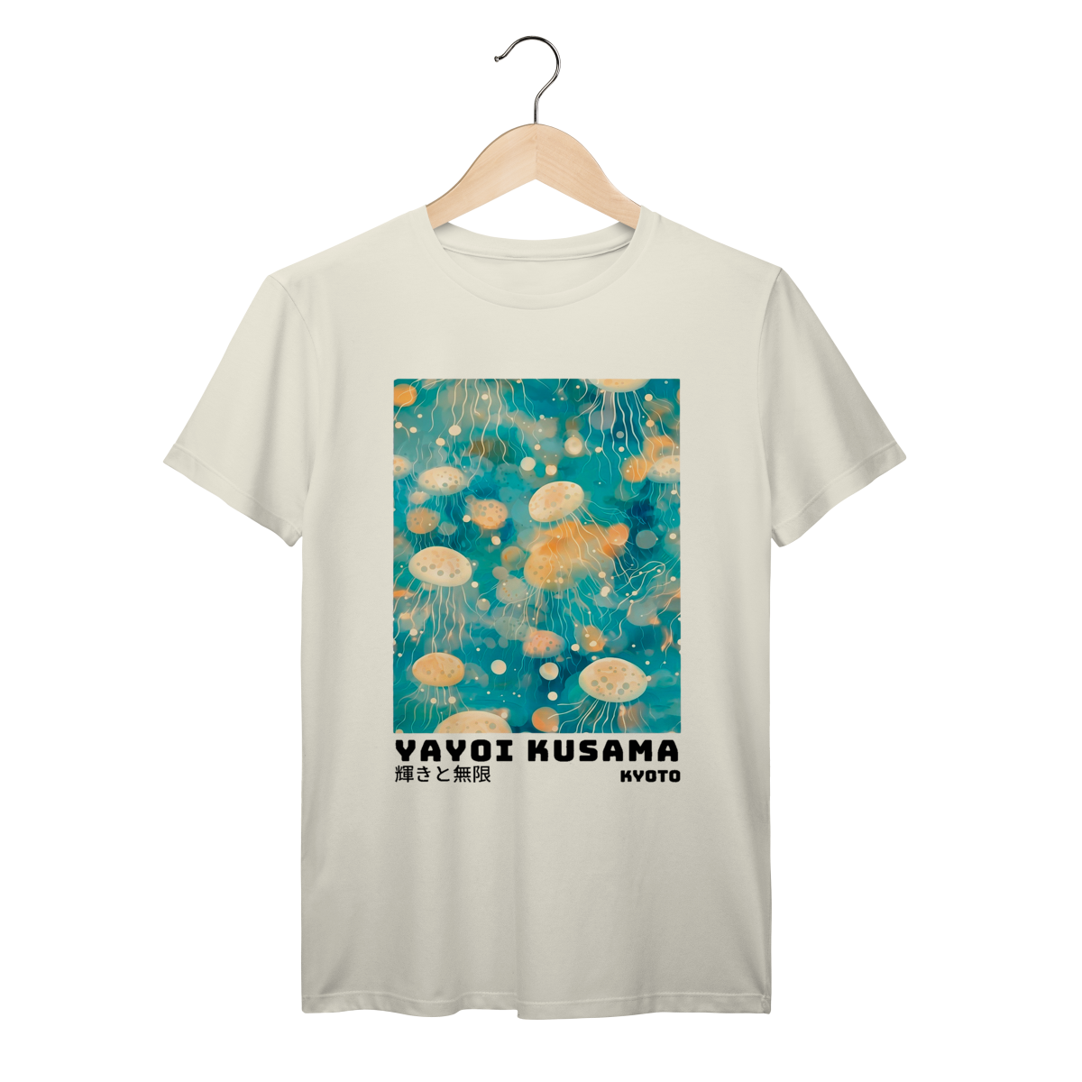Nome do produto: Camiseta Yayoi Kusama Jellyfish Art Algodão Prime