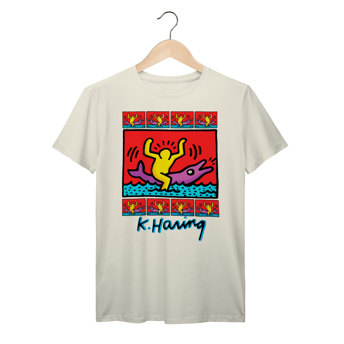Nome do produto: Camiseta Keith Haring Streetwear Vintage Algodão Prime