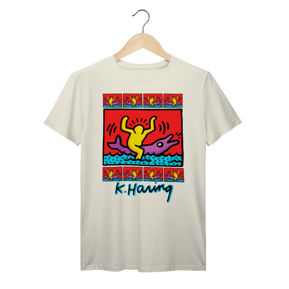 Camiseta Keith Haring Streetwear Vintage Algodão Prime