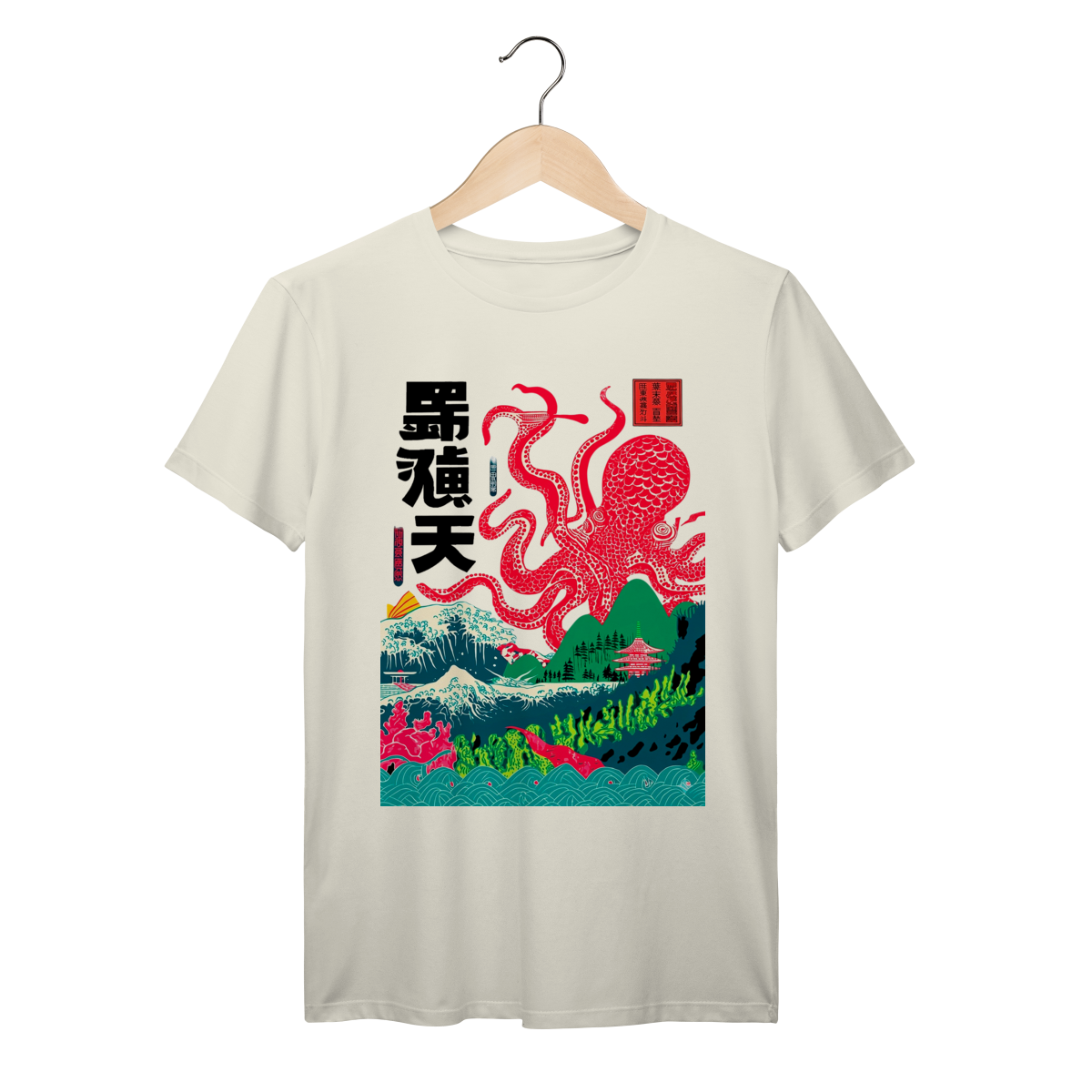 Nome do produto: Camiseta Japanese Octopus Streetwear Algodão Prime