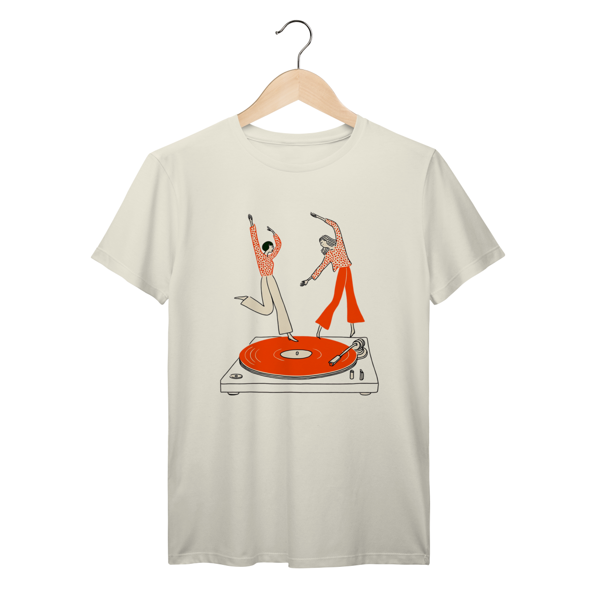 Nome do produto: Camiseta Dancing Vinyl Vintage Algodão Prime