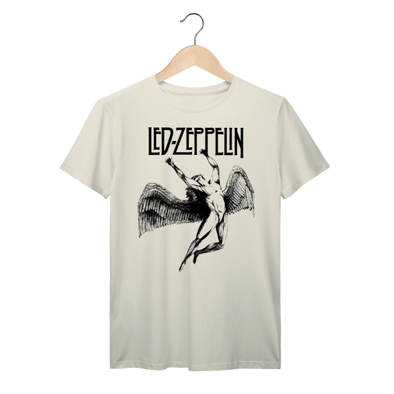 Camiseta Led Zeppelin Icarus Vintage Rock Clássico Algodão Prime