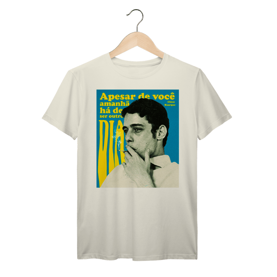 Camiseta Chico Buarque MPB Vintage Anos 70 100% Algodão Prime