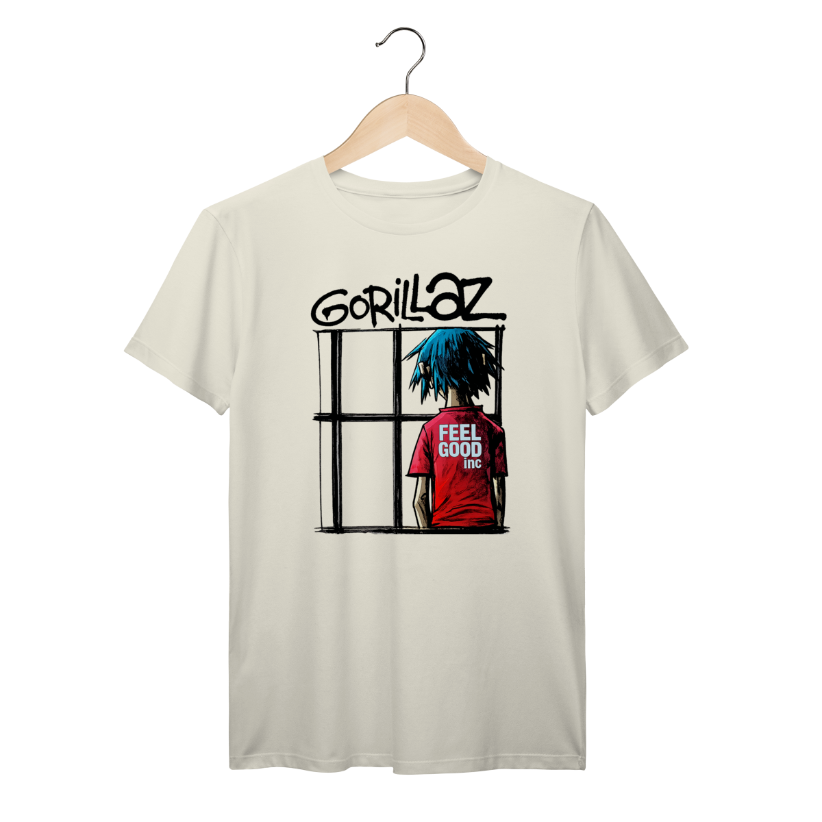 Nome do produto: Camiseta Gorillaz Feel Good Inc Vintage 100% Algodão Prime