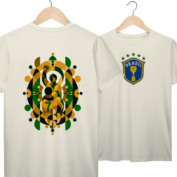 Camiseta Seleção Brasileira Copa do Mundo 2026 Vintage Algodão Prime