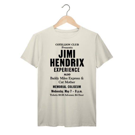 Camiseta Jimi Hendrix Experience Rock Clássico Retrô Algodão Prime