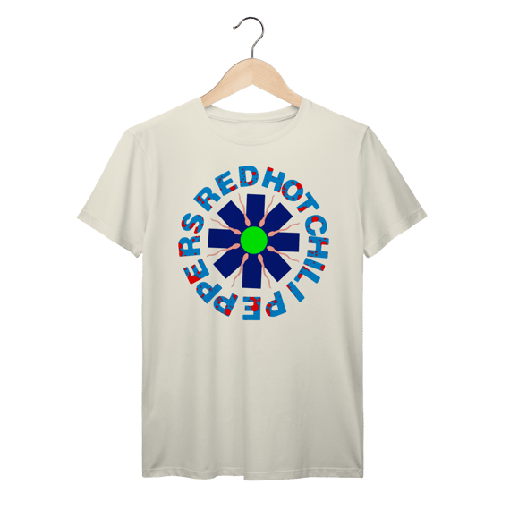 Camiseta Red Hot Chili Peppers Vintage Icônico Logo Algodão Prime