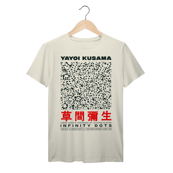 Camiseta Yayoi Kusama Poster Art Arte Japonesa Contemporânea Prime