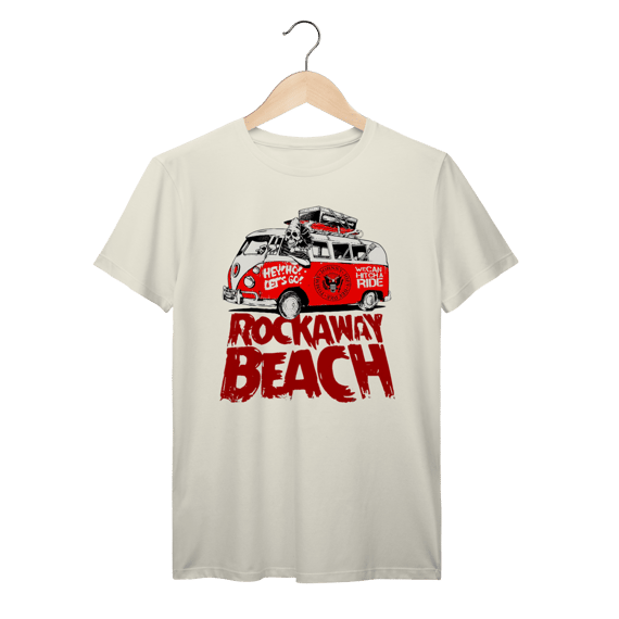 Camiseta Ramones Rockaway Beach Vintage Estilo Punk Retrô Algodão Prime