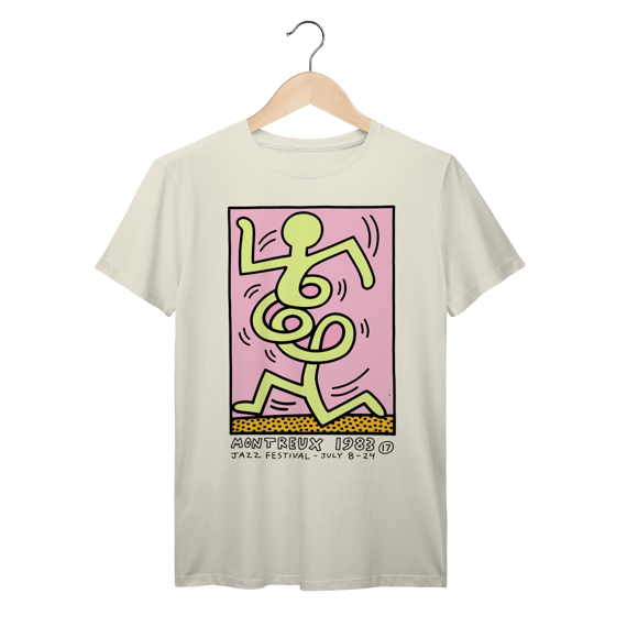Camiseta Keith Haring Montreux Jazz Festival 1983 Vintage Algodão Prime