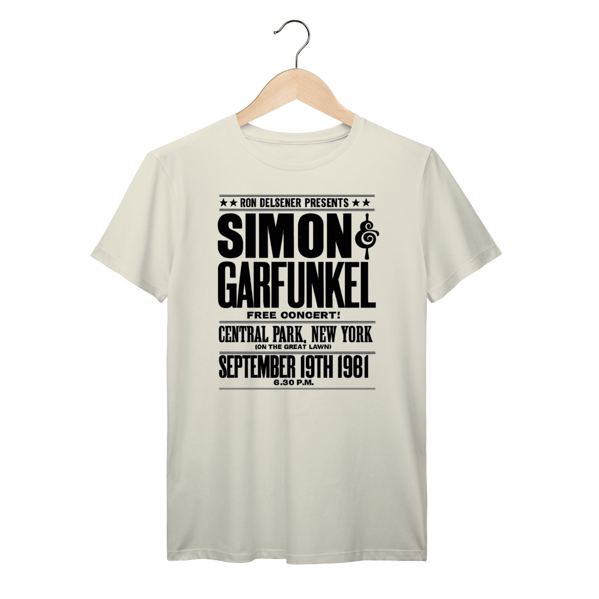 Nome do produto: Camiseta Simon & Garfunkel New York 1981 | Concerto Histórico | Algodão Prime