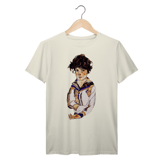 Camiseta Egon Schiele Young Boy 1918 Vintage | Arte Expressionista em Algodão Prime