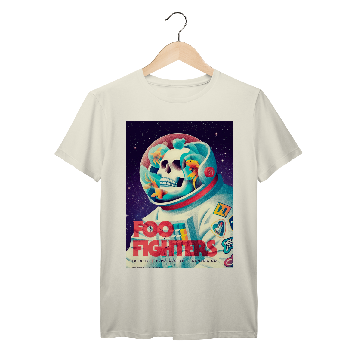 Nome do produto: Camiseta Foo Fighters Astronauta Algodão Prime