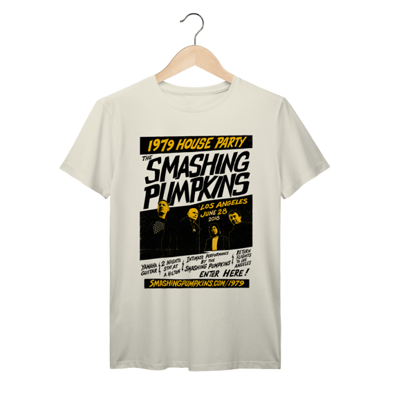 Camiseta The Smashing Pumpkins Vintage 1979 House Party Rock Alternativo Estampa Retrô Algodão Premium
