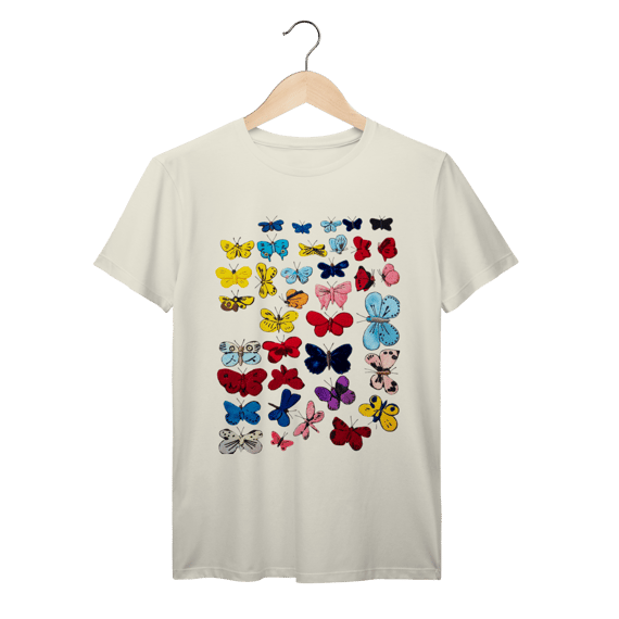 Camiseta Andy Warhol Butterflies Pop Art Vintage Arte Contemporânea Algodão Prime