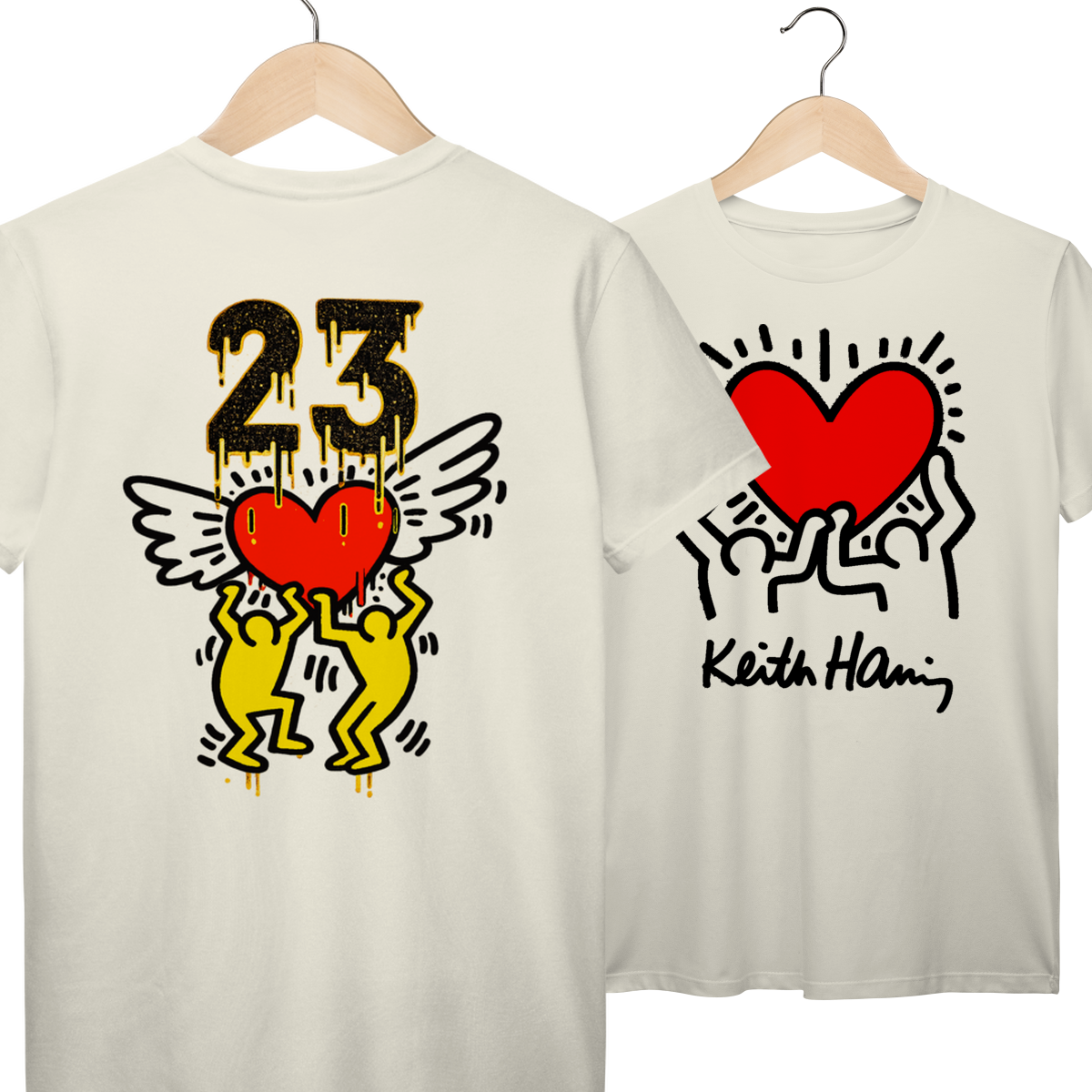 Nome do produto: Camiseta Keith Haring Coração 23 Frente&Costas Prime