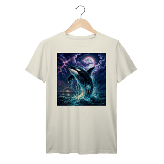 Nome do produto Camiseta vintage com estampa de orca à meia-noite dos anos 90, camiseta retrô de orca algodão prime