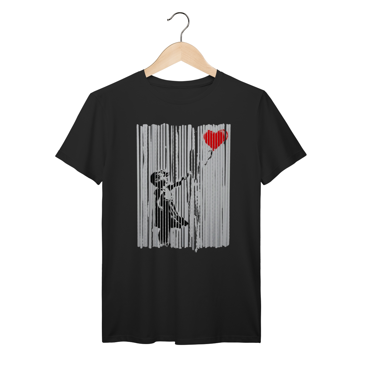 Nome do produto: Camiseta Banksy Menina com Balão auto destruição leilão Prime 