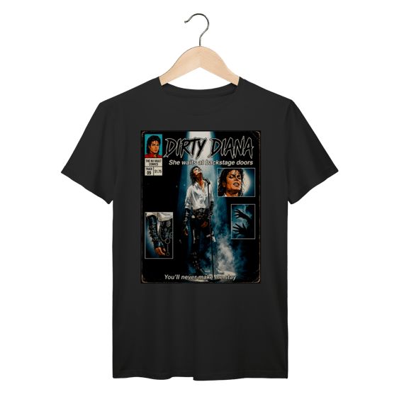 Camiseta Michael Jackson Dirty Diana Vintage Comic Prime