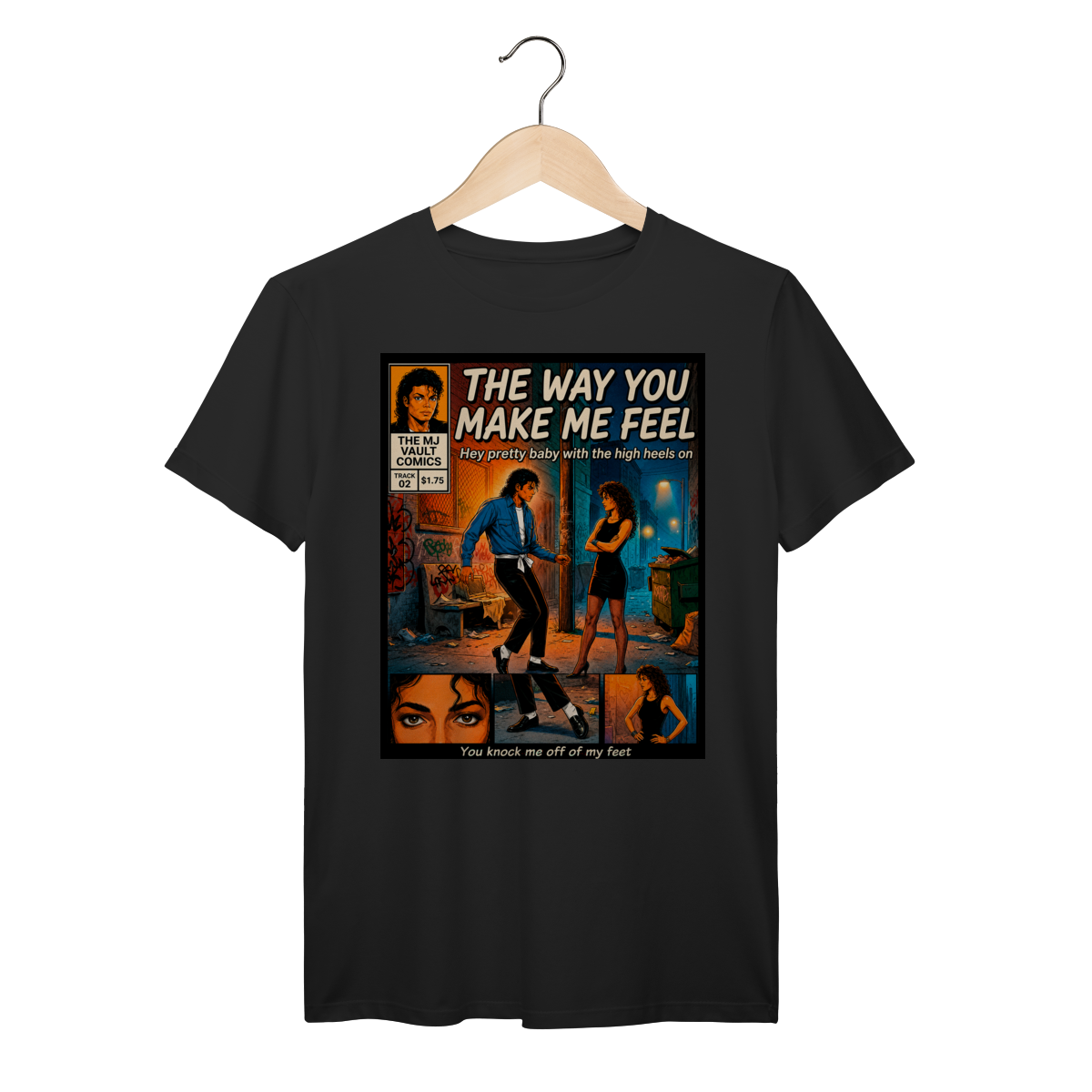 Nome do produto: Camiseta Michael Jackson The Way You Make Me Feel Vintage Comic Prime