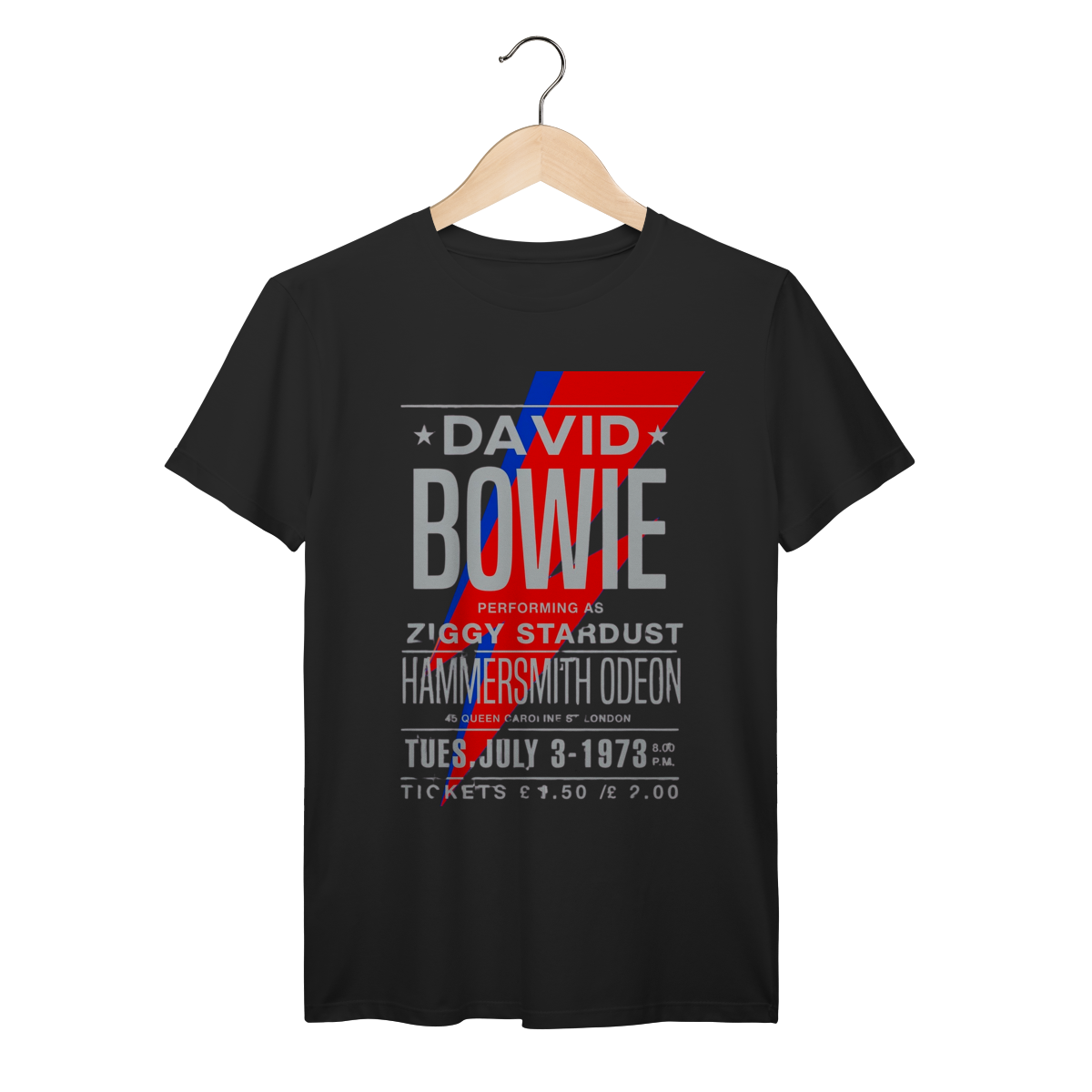 Nome do produto: Camiseta David Bowie Ziggy Stardust Vintage 1973 Algodão Prime