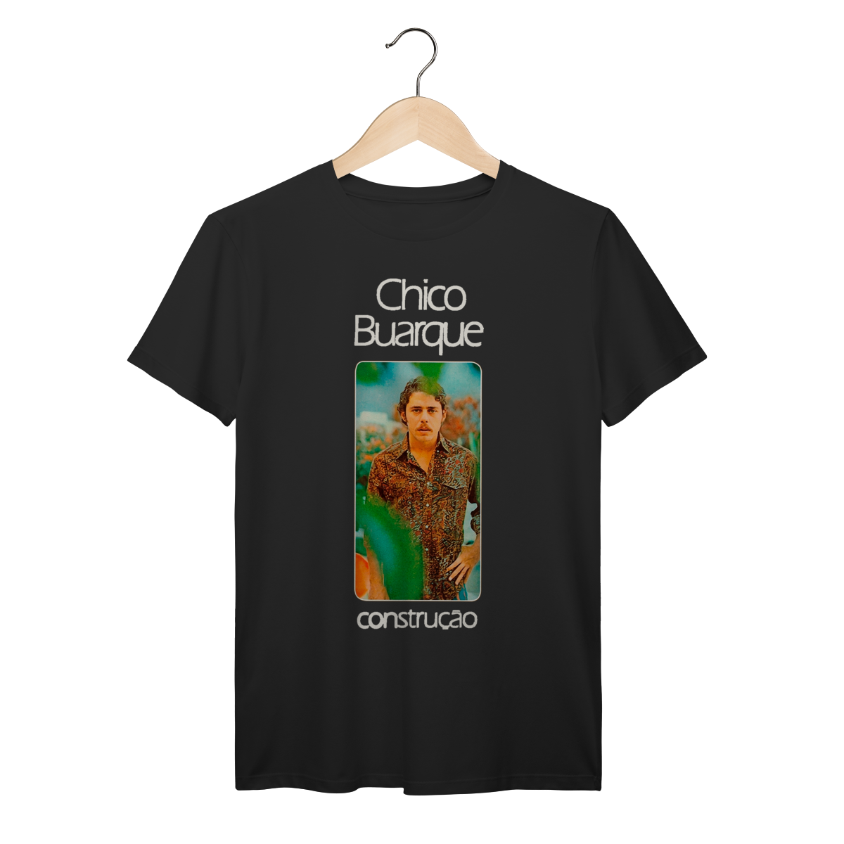 Nome do produto: Camiseta MPB Chico Buarque Construção 70s 100% Algodão Prime