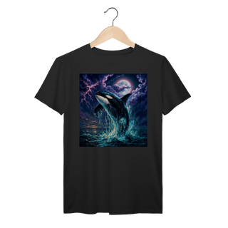 Camiseta vintage com estampa de orca à meia-noite dos anos 90, camiseta retrô de orca algodão prime