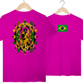 Nome do produto Camiseta Brasil 1970 Futebol Arte Abstrata Algodão Quality 