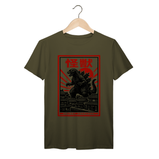 Nome do produto Camiseta Kaiju Godzilla Vintage Japonês Algodão Prime