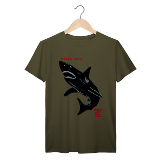 Nome do produto Camiseta John Shark Says Make Art Not War Streetwear Algodão Prime