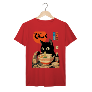 Nome do produto Camiseta Gato Ramen Japonês Anime Vintage Algodão Prime