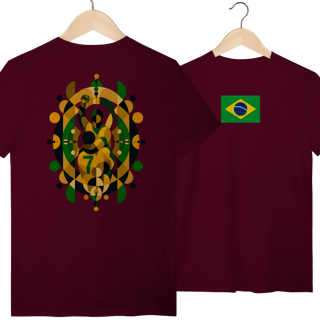 Nome do produto Camiseta Brasil 1970 Futebol Arte Abstrata Algodão Quality 