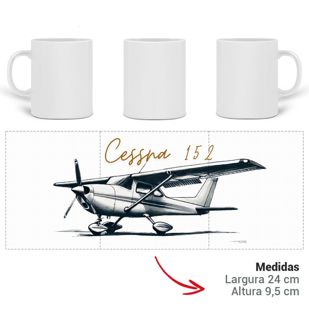 Nome do produto: Caneca - Cessna 152