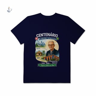 Nome do produto Camiseta Centenário Padre Pedro Balzi - Trajetória Suíça ao Piauí (PLUS)