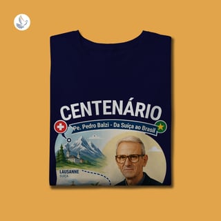 Nome do produto Camiseta Centenário Padre Pedro Balzi - Trajetória Suíça ao Piauí (PLUS)