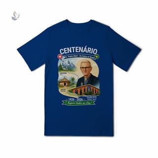 Nome do produto Camiseta Centenário Padre Pedro Balzi - Trajetória Suíça ao Piauí (infantil 10 a 14))