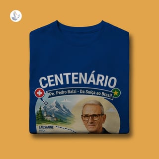 Nome do produto Camiseta Centenário Padre Pedro Balzi - Trajetória Suíça ao Piauí (infantil 10 a 14))