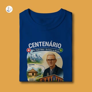 Nome do produto Camiseta Centenário Padre Pedro Balzi - Trajetória Suíça ao Piauí (infantil 2 a 8)