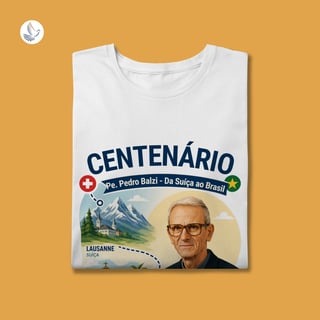 Nome do produto Camiseta Centenário Padre Pedro Balzi - Trajetória Suíça ao Piauí (PLUS)