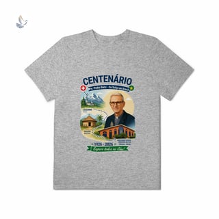 Nome do produto Camiseta Centenário Padre Pedro Balzi - Trajetória Suíça ao Piauí (PLUS)