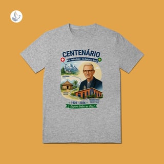 Nome do produto Camiseta Centenário Padre Pedro Balzi - Trajetória Suíça ao Piauí (QL)