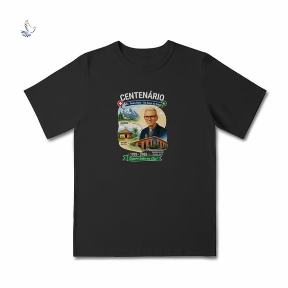 Camiseta Centenário Padre Pedro Balzi - Trajetória Suíça ao Piauí (infantil 2 a 8)
