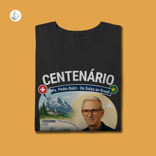Nome do produto Camiseta Centenário Padre Pedro Balzi - Trajetória Suíça ao Piauí (PLUS)