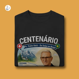 Nome do produto Camiseta Centenário Padre Pedro Balzi - Trajetória Suíça ao Piauí (infantil 10 a 14))